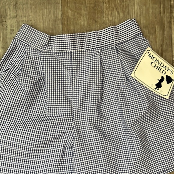 NWT Monday’s Child Gingham Blue and White Shorts Size 3 - Picture 3 of 9